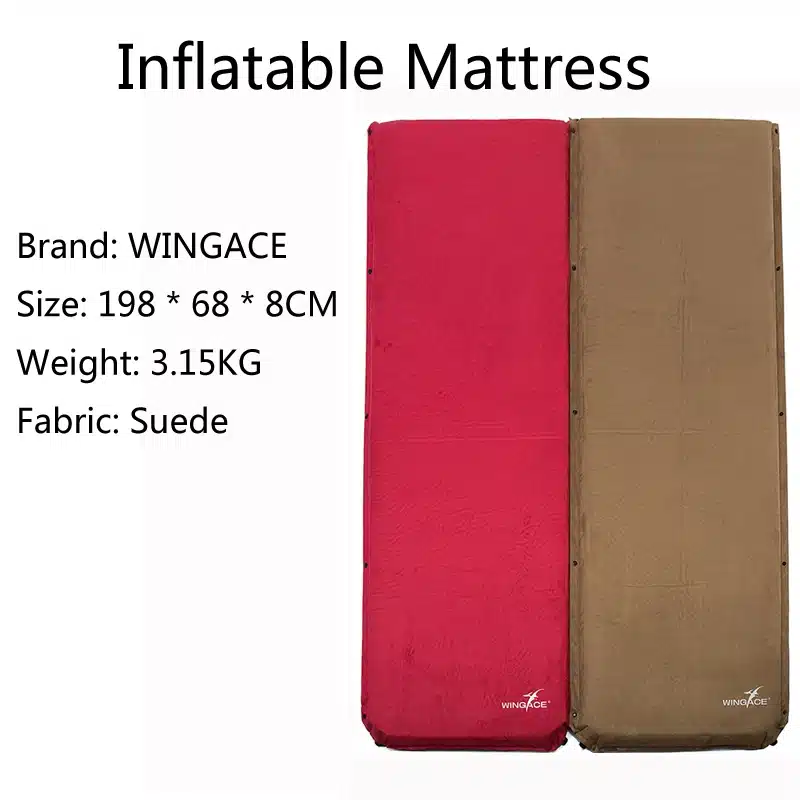Thick 8CM Suede Camping Mat Outdoor Folding Camp Bed Tent Sleeping Pad Air Mat Tourist Automatic Inflatable Mattress pad 23