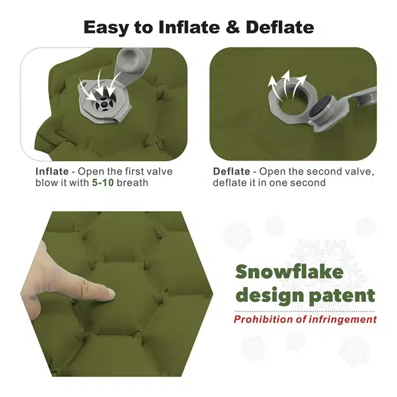 Hitorhike Inflatable mattress Cushion Sleeping Bag Mat Fast Filling Air Moistureproof Camping beach Mat With Pillow Sleeping Pad 14