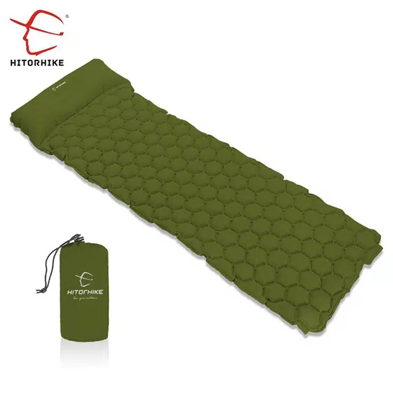 Hitorhike Inflatable mattress Cushion Sleeping Bag Mat Fast Filling Air Moistureproof Camping beach Mat With Pillow Sleeping Pad 21