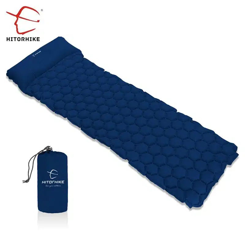 Hitorhike Inflatable mattress Cushion Sleeping Bag Mat Fast Filling Air Moistureproof Camping beach Mat With Pillow Sleeping Pad 27