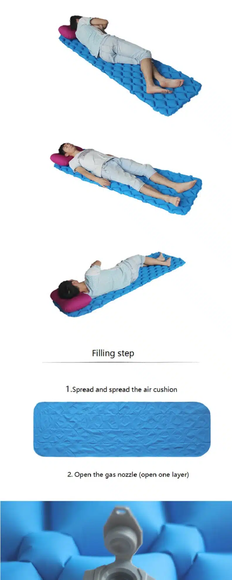 Outdoor Camping Mat TPU Inflatable Mattress Inflatable Tent Bed Inflatable Cushion Sleeping Pad Air Bed Sleeping Mat Camping 12
