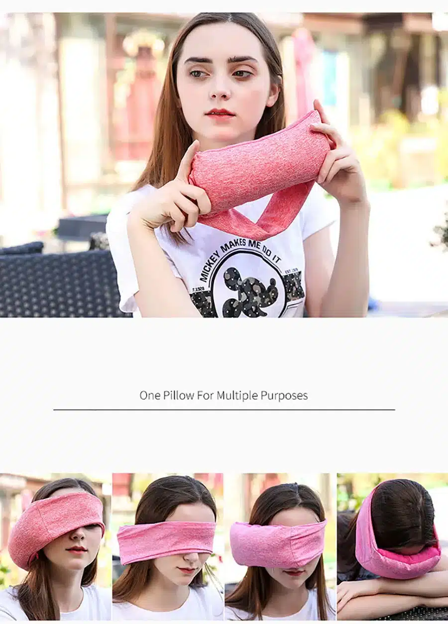 UFRIDAY Travel Eye Pillow Neck Portable Flight Car Nap Travel Pillow Head Support Eye Mask Aircraft Voyage Pillows Bib Cushion 3