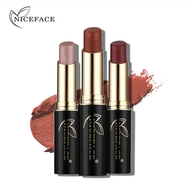 2018 NICEFACE 12 Colors Metallic Lip Stick Sexy Nude Lip Pigment Long-lasting Lipstick Matte Lip Gloss Moisturizer Smooth Makeup 4