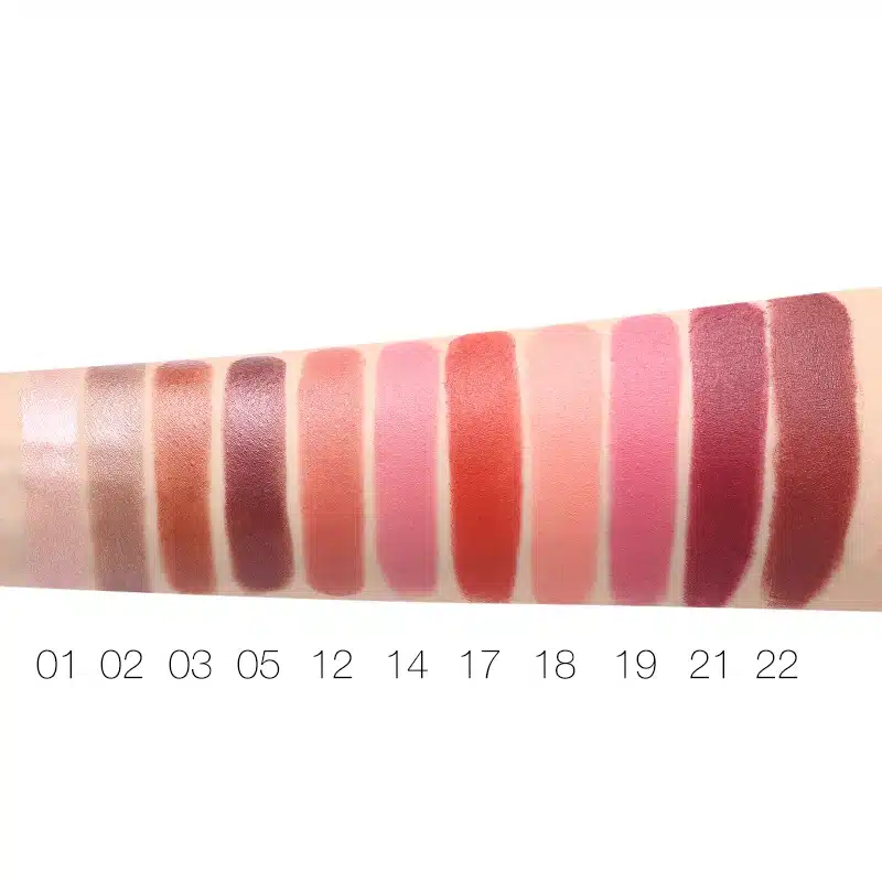 2018 NICEFACE 12 Colors Metallic Lip Stick Sexy Nude Lip Pigment Long-lasting Lipstick Matte Lip Gloss Moisturizer Smooth Makeup 6