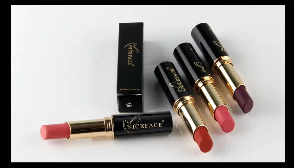 2018 NICEFACE 12 Colors Metallic Lip Stick Sexy Nude Lip Pigment Long-lasting Lipstick Matte Lip Gloss Moisturizer Smooth Makeup 20