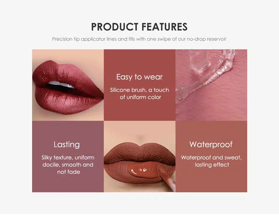 2018 Hot Matte Liquid Lipstick Lips makeup Lasting Waterproof Easy to Wear Mate lip gloss Sexy Pigment Cosmetic By Focallure 9
