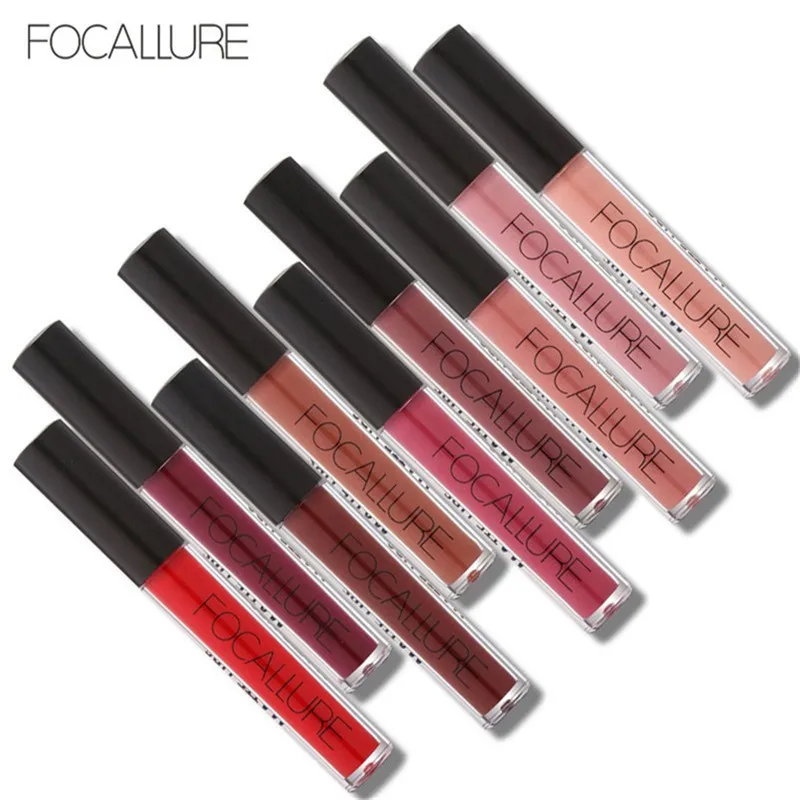 2018 Hot Matte Liquid Lipstick Lips makeup Lasting Waterproof Easy to Wear Mate lip gloss Sexy Pigment Cosmetic By Focallure 16