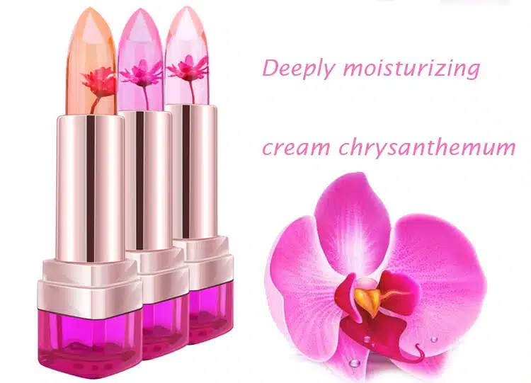2018 Temperature Change Color Lip Balm 3 Color Waterproof Long-lasting Sweet Transparent Jelly Flower Pink Moisturizer Lipstick 9