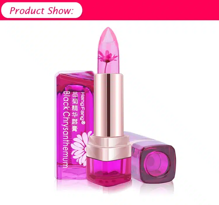 2018 Temperature Change Color Lip Balm 3 Color Waterproof Long-lasting Sweet Transparent Jelly Flower Pink Moisturizer Lipstick 11
