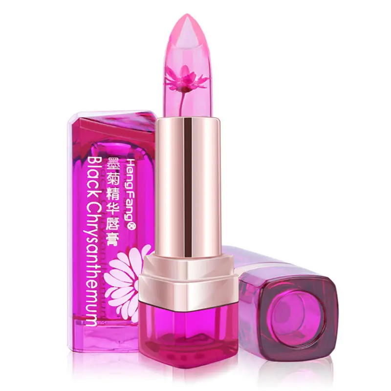 2018 Temperature Change Color Lip Balm 3 Color Waterproof Long-lasting Sweet Transparent Jelly Flower Pink Moisturizer Lipstick 15