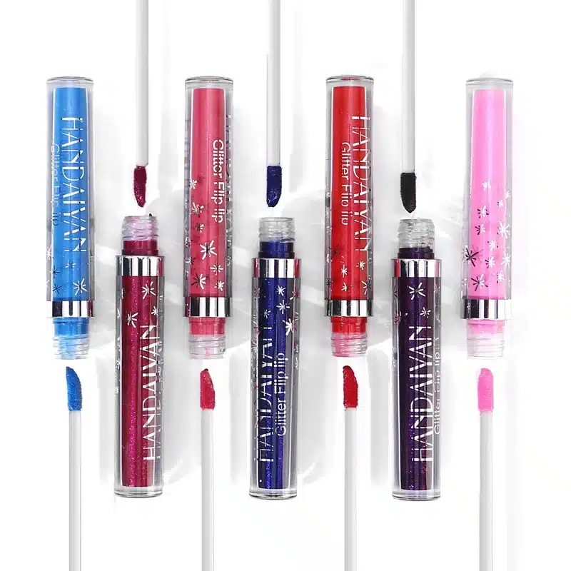 2018 New Colors Glow Liquid Lipstick Waterproof Long Lasting Lipgloss Brand HANDAIYAN Shimmer Lip Gloss Tint Women Beauty Makeup 17