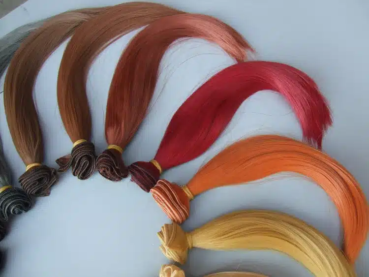 25cm Hair for Textile Interior Doll, Handmade Doll hair Fabric Decor Art doll wigs 13