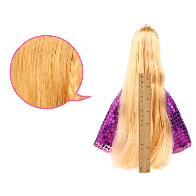 UCanaan 30CM Sweet Princess Dolls Rapunzel Toys For Girls Joint Moving Body Beauty Thick Full Long Blonde Hair Doll For Children 14