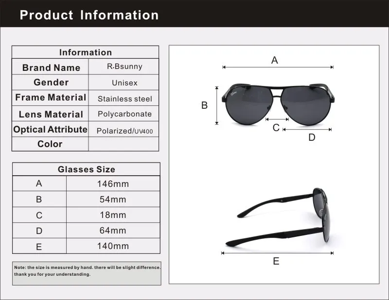 Fashion Brands polarized sunglasses Men Business Classic high quality sunglasses block Driving glare UV400 goggle R.Bsunny R1611 4