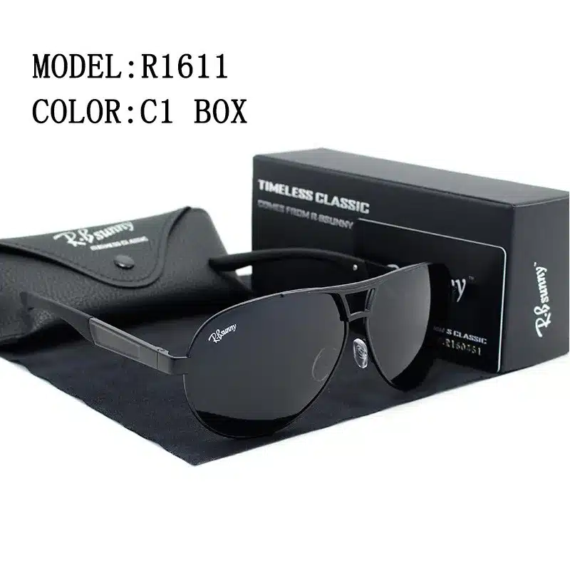 Fashion Brands polarized sunglasses Men Business Classic high quality sunglasses block Driving glare UV400 goggle R.Bsunny R1611 12