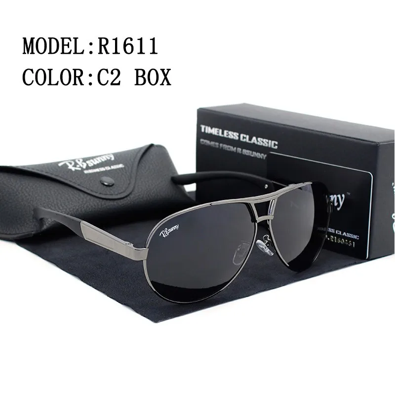 Fashion Brands polarized sunglasses Men Business Classic high quality sunglasses block Driving glare UV400 goggle R.Bsunny R1611 14