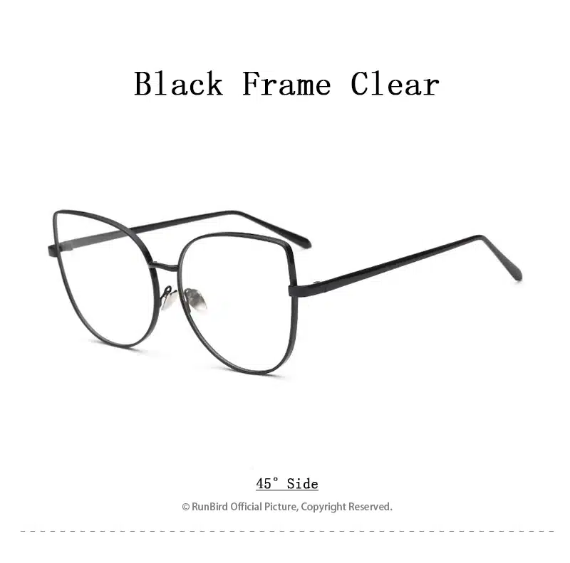 RunBird 2017 Cat Eye Sunglasses Women Vintage Fashion Metal Frame Clear Lens Sun Glasses Unique Flat Ladies Eyewear UV400 R058 18