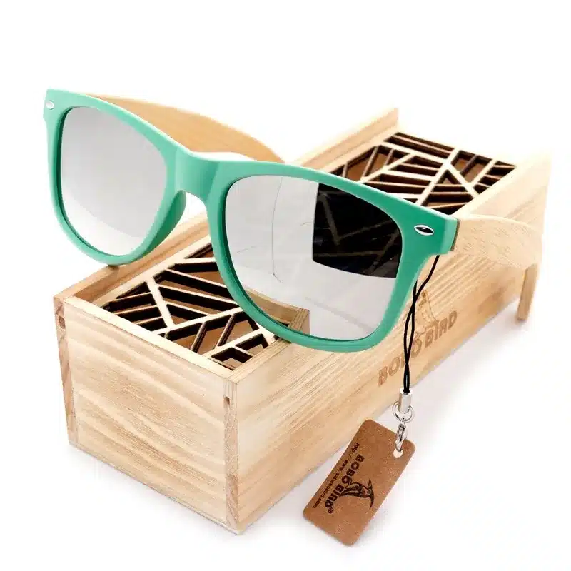 BOBO BIRD Fashion Wooden Bamboo Men Sunglasses Women Eyewear Plasti Sun Glasses Handmade Cheap glasses Custom logo in wood box 12