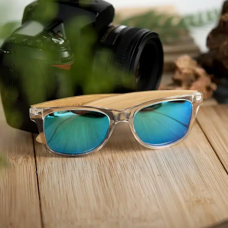 BOBO BIRD Clear Color Wood Bamboo Sunglasses Women's Bamboo Polarized Sunglasses With UV 400 Protection 14