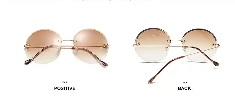 LeonLion 2018 Metal Goggle Rimless Sunglasses Women Ocean Lens Classic Brand Designer Men/Women HD Sun Glasses Women UV400 Box 21
