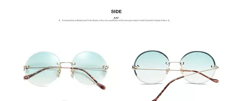 LeonLion 2018 Metal Goggle Rimless Sunglasses Women Ocean Lens Classic Brand Designer Men/Women HD Sun Glasses Women UV400 Box 32