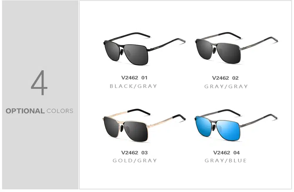 VEITHDIA Brand Men's Vintage Square Sunglasses Polarized UV400 Lens Eyewear Accessories Male Sun Glasses For Men/Women V2462 20