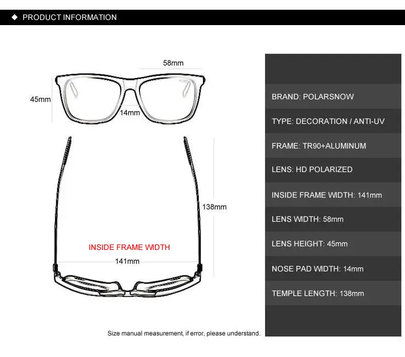 POLARSNOW Aluminum+TR90 Sunglasses Men Polarized Brand Designer Points Women/Men Vintage Eyewear Driving Sun Glasses 15