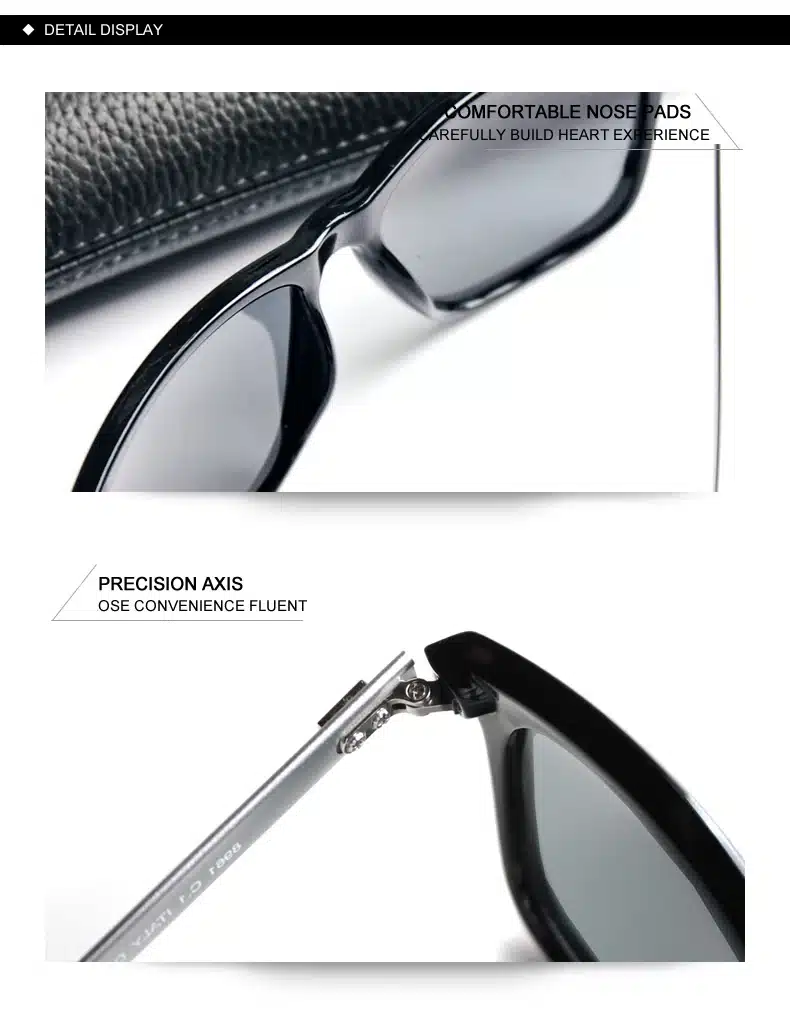 POLARSNOW Aluminum+TR90 Sunglasses Men Polarized Brand Designer Points Women/Men Vintage Eyewear Driving Sun Glasses 18