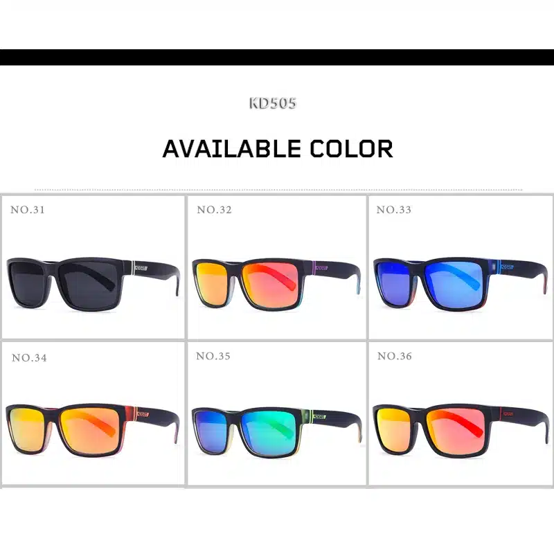 KDEAM Sport Sunglasses Polarized Men Square Sun Glasses Outdoor Women Brand design 2018 Summer UV400 With Original Case KD505 5