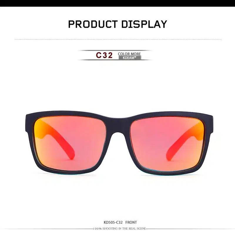 KDEAM Sport Sunglasses Polarized Men Square Sun Glasses Outdoor Women Brand design 2018 Summer UV400 With Original Case KD505 9