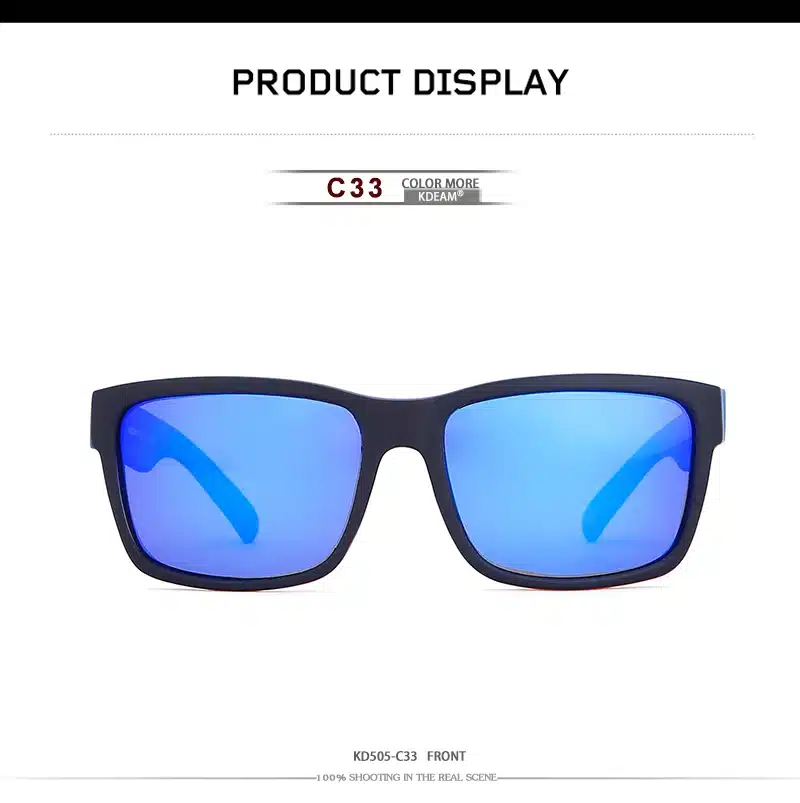 KDEAM Sport Sunglasses Polarized Men Square Sun Glasses Outdoor Women Brand design 2018 Summer UV400 With Original Case KD505 12