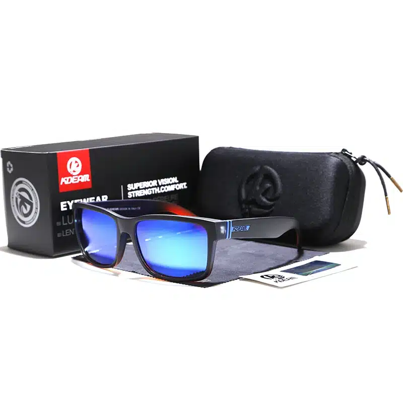 KDEAM Sport Sunglasses Polarized Men Square Sun Glasses Outdoor Women Brand design 2018 Summer UV400 With Original Case KD505 14