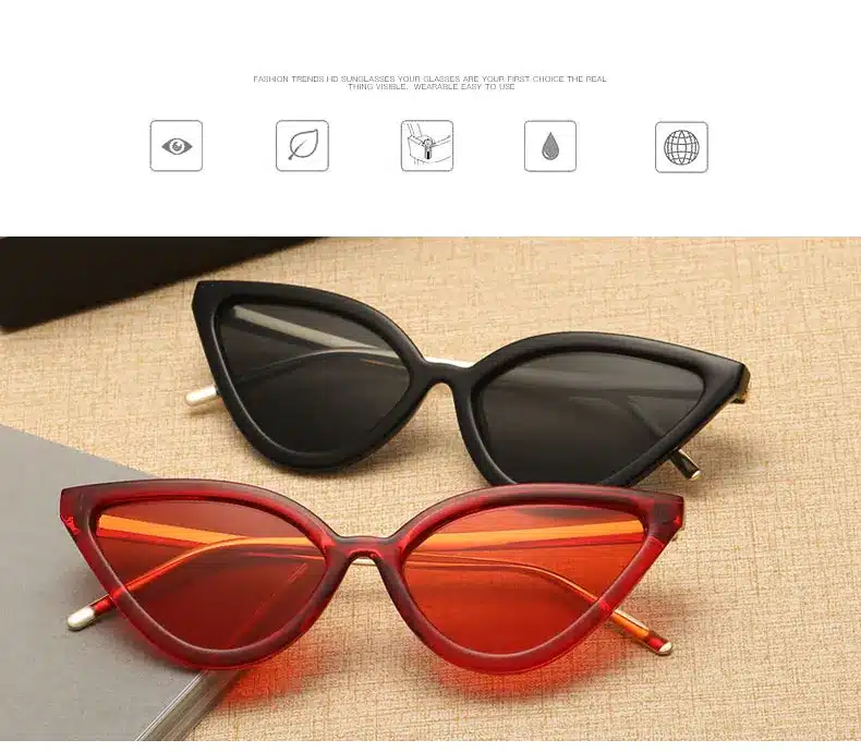 Cat Eye Sunglasses Women 2018 Luxury Eyewear Black Retro Female Sunglass Cateye Glasses for Woman 11
