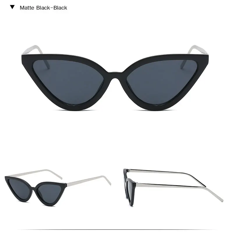 Cat Eye Sunglasses Women 2018 Luxury Eyewear Black Retro Female Sunglass Cateye Glasses for Woman 17