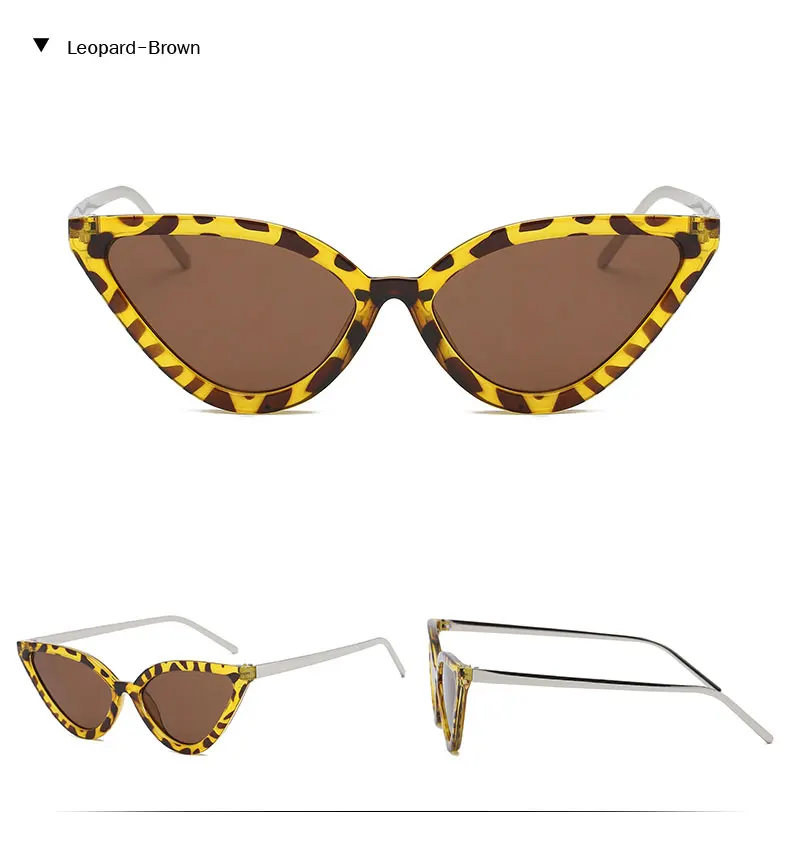 Cat Eye Sunglasses Women 2018 Luxury Eyewear Black Retro Female Sunglass Cateye Glasses for Woman 19