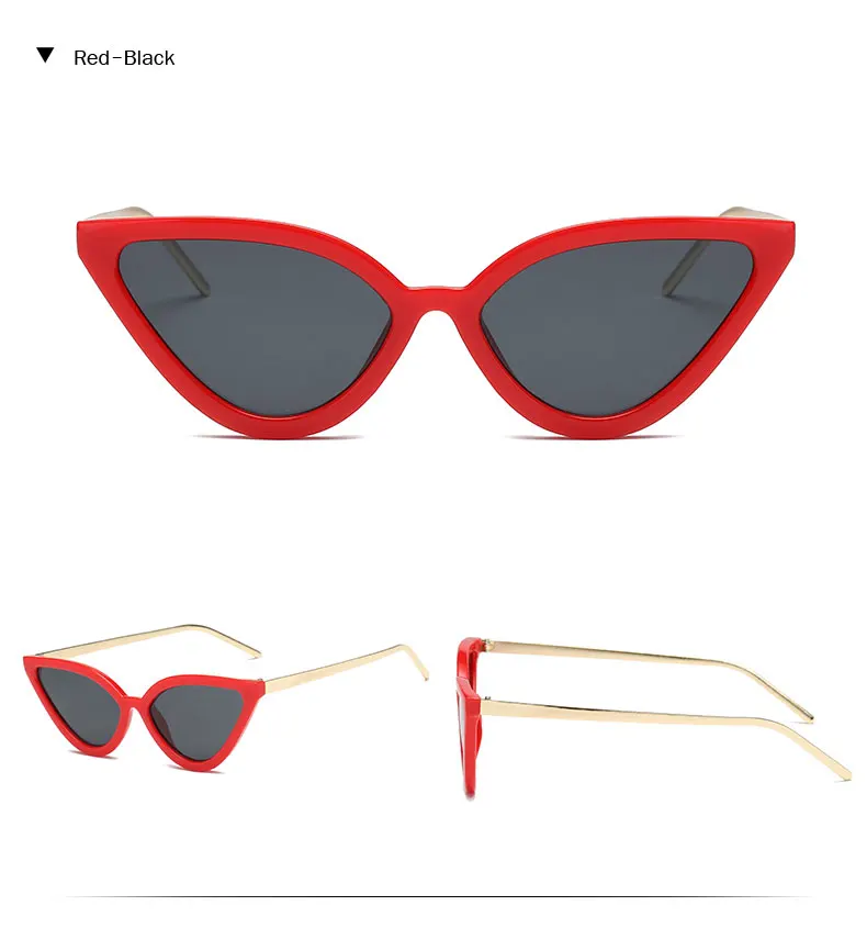Cat Eye Sunglasses Women 2018 Luxury Eyewear Black Retro Female Sunglass Cateye Glasses for Woman 20