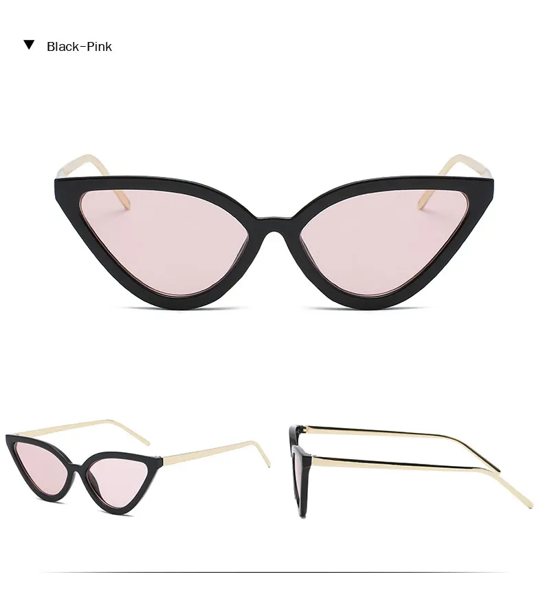 Cat Eye Sunglasses Women 2018 Luxury Eyewear Black Retro Female Sunglass Cateye Glasses for Woman 21