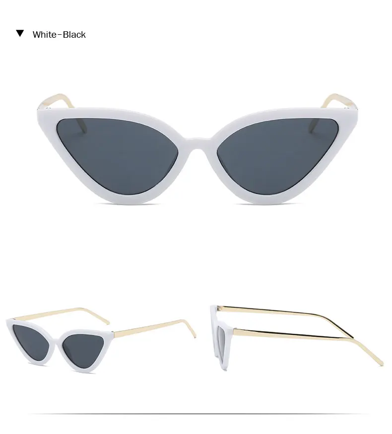 Cat Eye Sunglasses Women 2018 Luxury Eyewear Black Retro Female Sunglass Cateye Glasses for Woman 22