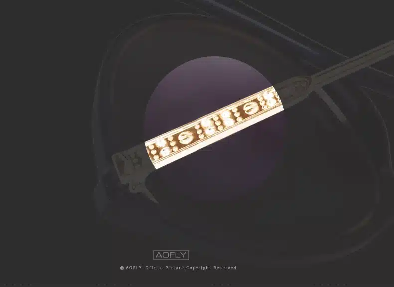 AOFLY BRAND DESIGN Fashion Sunglasses 2018 Polarized Cat Eye Sun Glasses For Women Rhinestone Temple UV400 A104 9