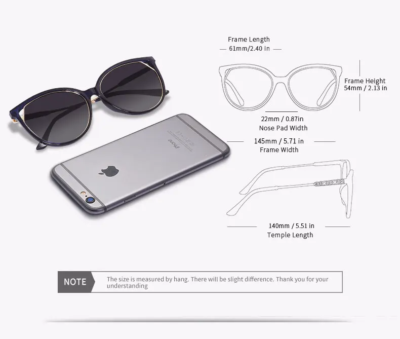 AOFLY BRAND DESIGN Fashion Sunglasses 2018 Polarized Cat Eye Sun Glasses For Women Rhinestone Temple UV400 A104 16