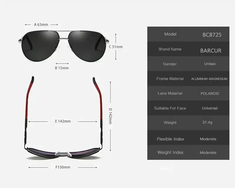 BARCUR 2018 Aluminum Magnesium Men's Sunglasses Polarized Men Coating Mirror Glasses oculos Male Eyewear Accessories For Men 8