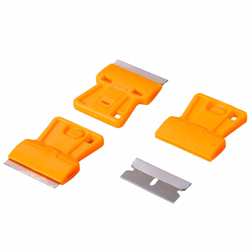 EHDIS Car Styling Tool Razor Scraper with 10pcs Metal Blades Cutting Tool Window Tints Tools Vinyl Brushed Steel Wrap Squeegee 15