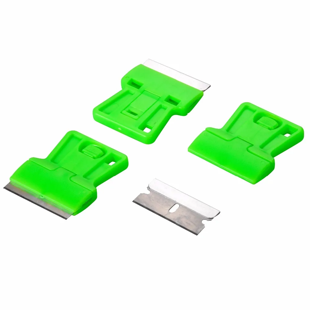 EHDIS Car Styling Tool Razor Scraper with 10pcs Metal Blades Cutting Tool Window Tints Tools Vinyl Brushed Steel Wrap Squeegee 17