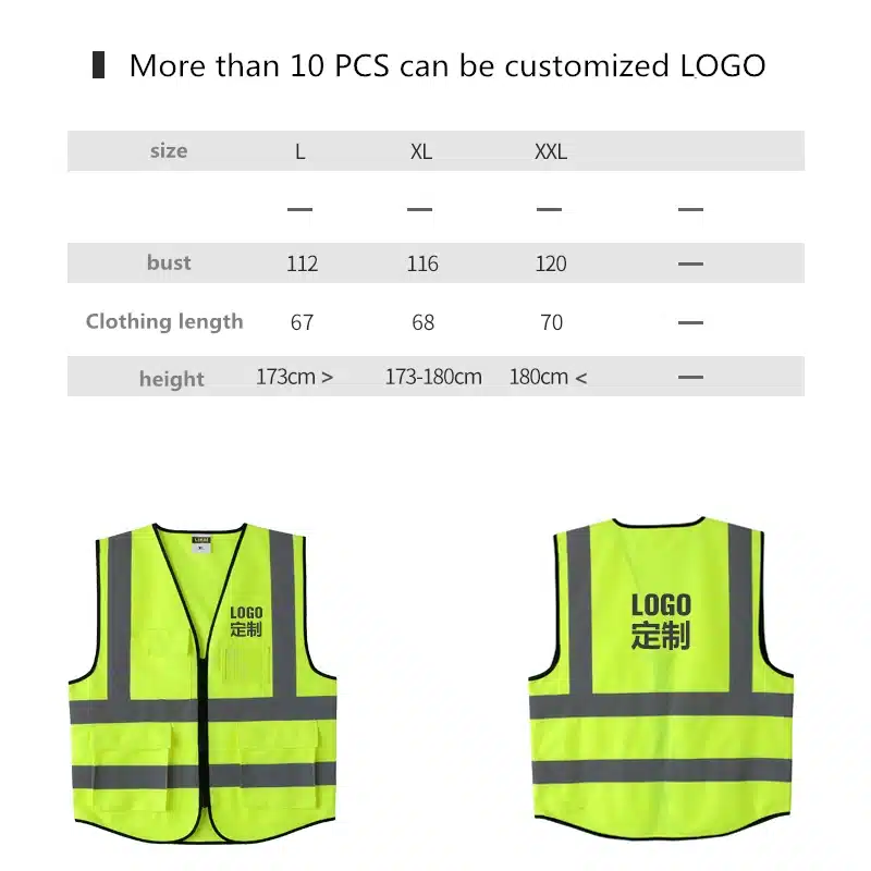 2018 High Quality High Visibility Reflective Vest Working Clothes Motorcycle Cycling Sports Outdoor Reflective Safety Clothing 6