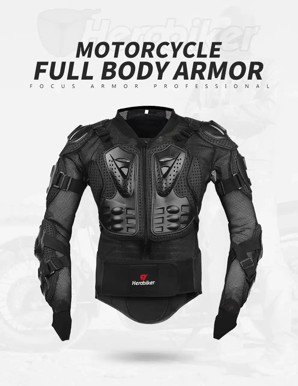 HEROBIKER Motorcycle Jacket Protective Gear Motocross Gear Armor Body Chest Motor Rider Racing Jacket Motorcycle Protection 7