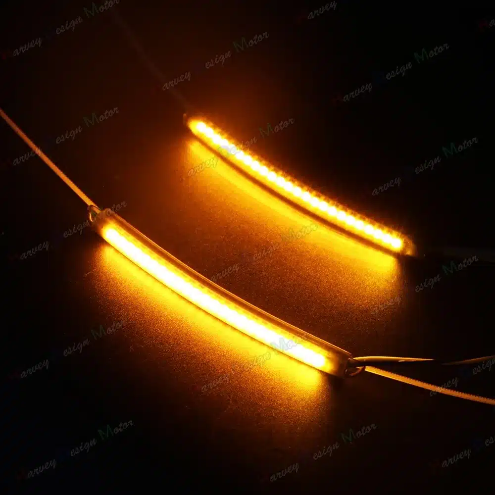 LED 39mm-41mm Fork Turn Signal Kit&Smoked Lens For Harley Victory Motorcycle 2