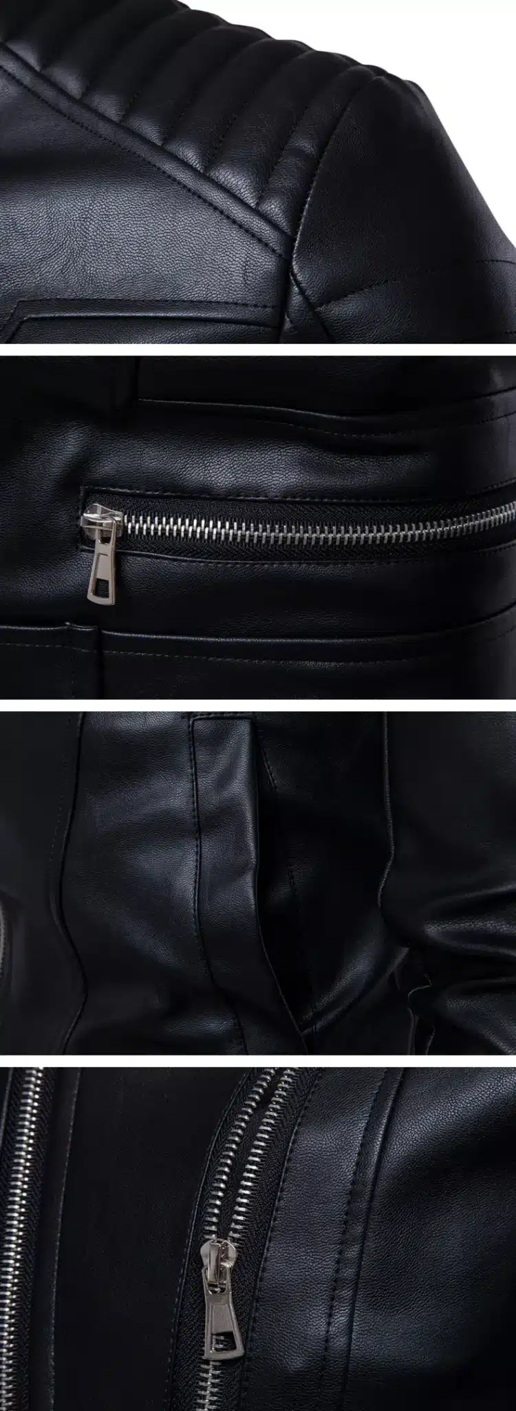 AOWOFS Newest British motorcycle leather jacket Classic design multi-zippers Men's Locomotive Jackets Bomber leather Jacket coat 19