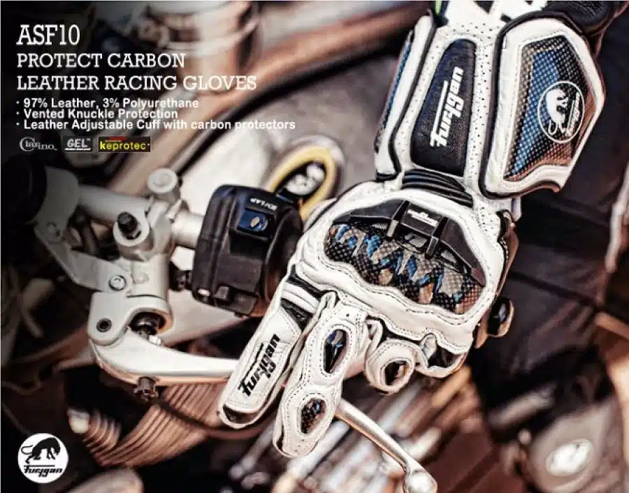 Carbon Fiber Motorcycle Gloves Leather Glove Men Cycling Racing Guantes Moto Motorbike Luvas 10