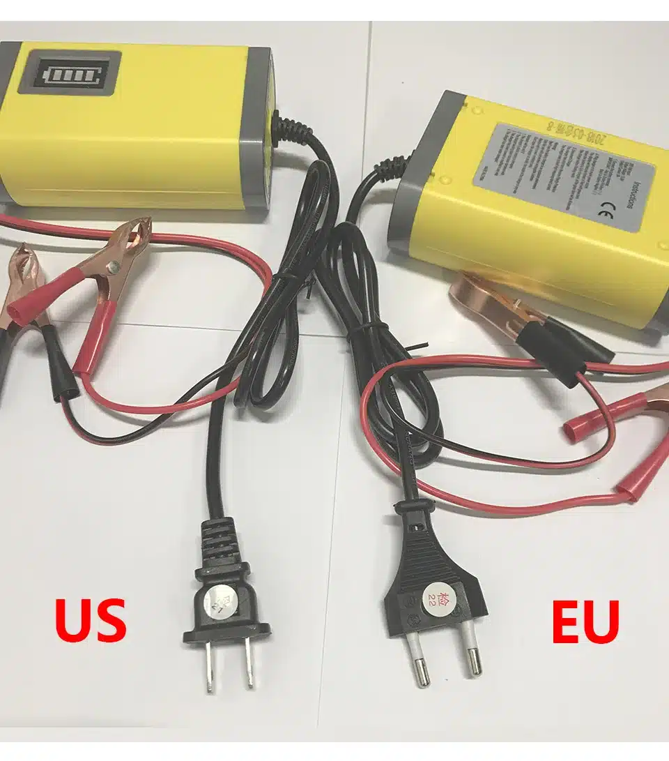 YX201 12V 2A Smart Car Battery Charger Automatic Auto Motorcycle Lead Acid AGM GEL Dry Batteries Power Supply 12 V Volt Moto LCD 13