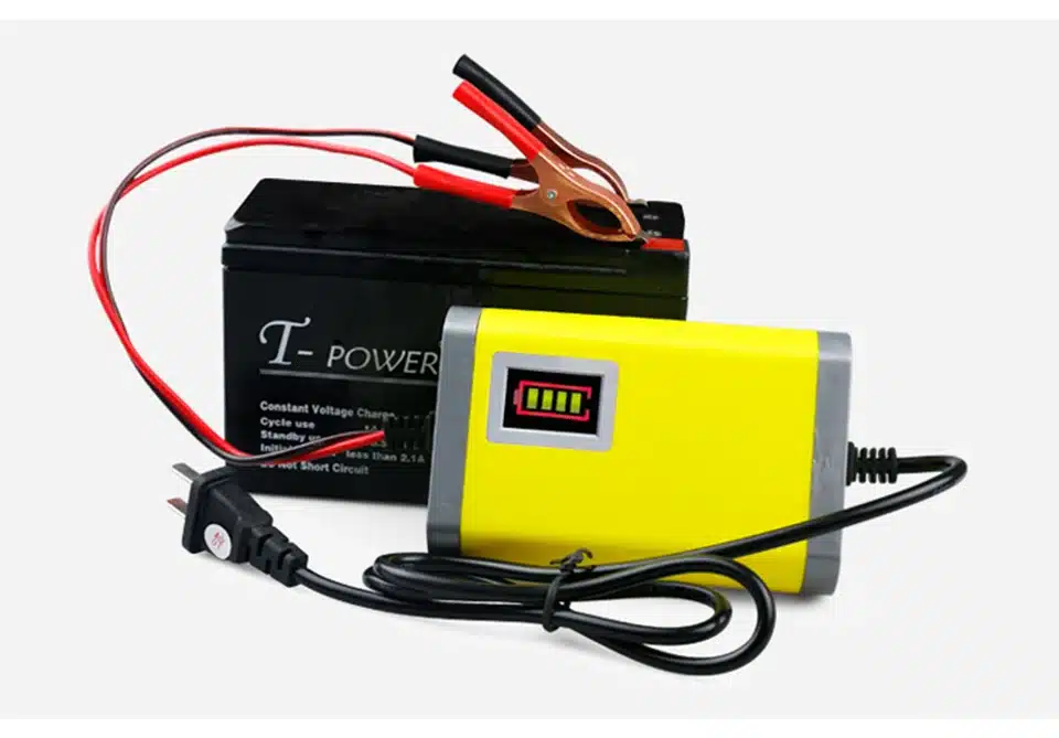 YX201 12V 2A Smart Car Battery Charger Automatic Auto Motorcycle Lead Acid AGM GEL Dry Batteries Power Supply 12 V Volt Moto LCD 14
